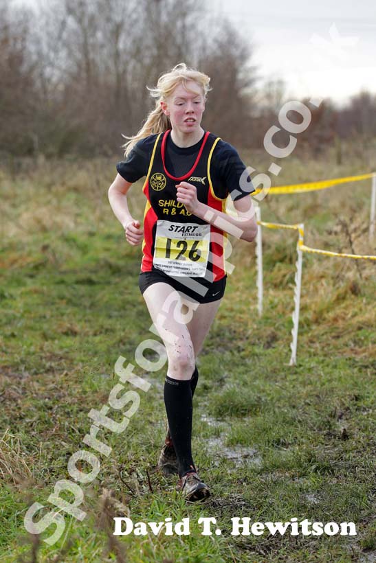 Yellow 126 the under-17 women 2012 North East Championships, Summerhill Country Park, Hartlepool.